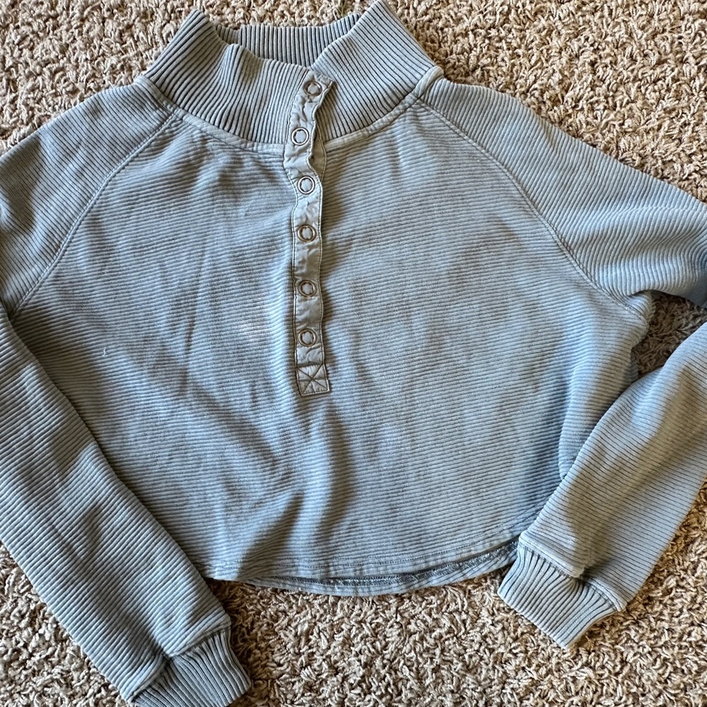 Free people so fly waffle crop top